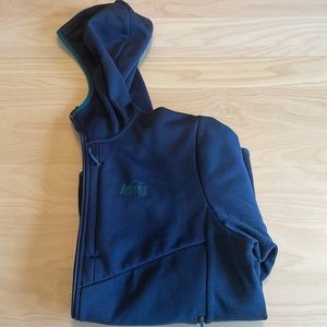 Navy Blue REI Mens Large full zip Jacket